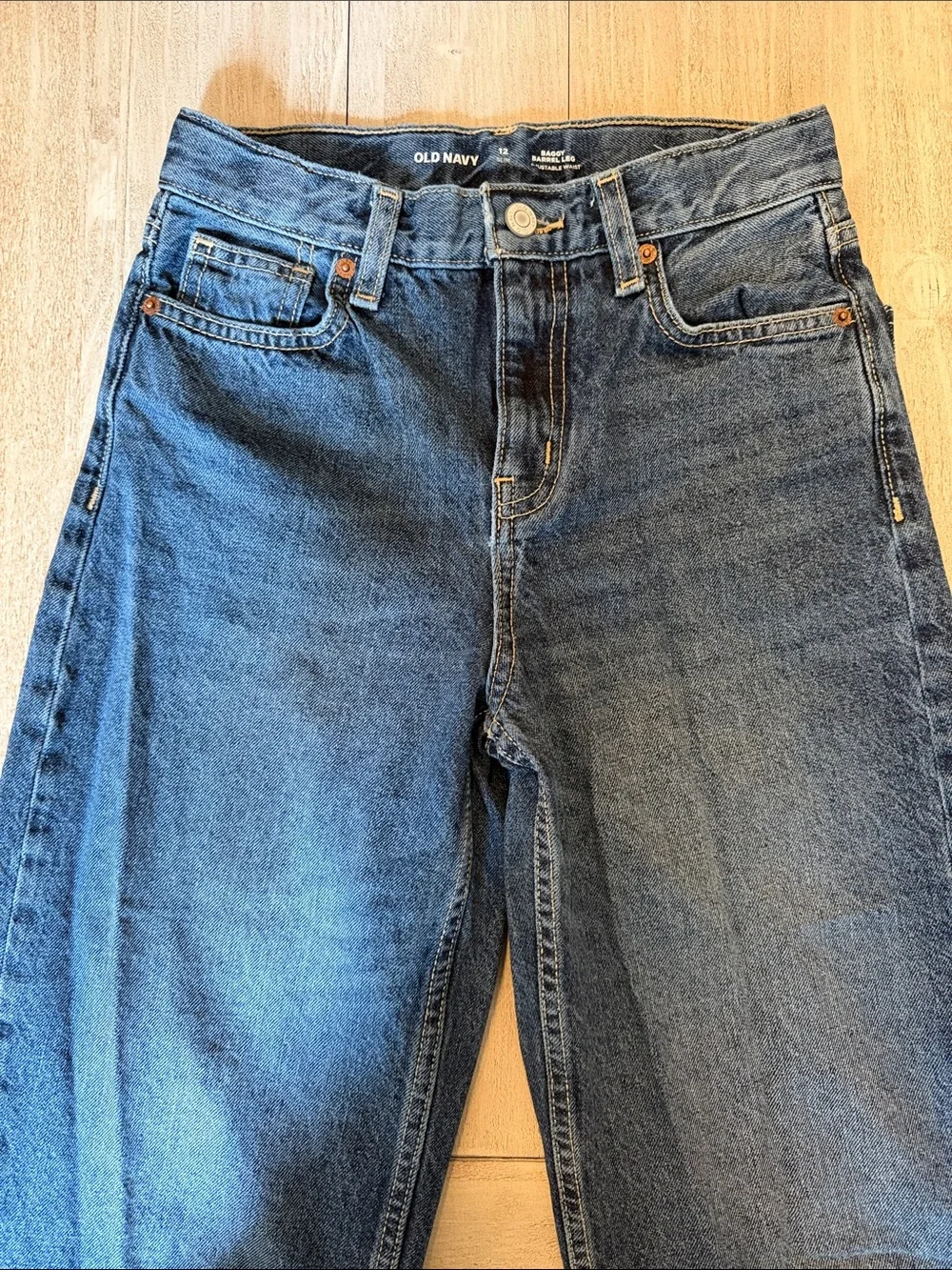 Old Navy Kids Dark Blue Baggy Barrel Leg Jeans
